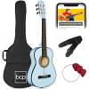 imageBest Choice Products 30in Kids Acoustic Guitar AllinOne Beginner Starter Kit wStrap Case Extra Strings Rosette Inlay  RedburstLight Blue