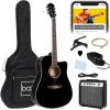 imageBest Choice Products Beginner Acoustic Electric Guitar Starter Set w 41in All Wood Cutaway Design Gig Bag Strap Picks  NaturalBlack