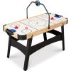 imageBest Choice Products LED 54 Inch Air Hockey Game Table wLightup Scoreboard Powerful Motor AC Outlet Includes 2 Pucks 2 PushersNatural