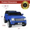 imageBest Choice Products 12V 37 MPH 2Seater Licensed Land Rover Ride On Car Toy wParent Remote Control MP3 Player  WhiteBlue