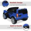 imageBest Choice Products 12V 37 MPH 2Seater Licensed Land Rover Ride On Car Toy wParent Remote Control MP3 Player  WhiteBlue