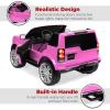 imageBest Choice Products 12V 37 MPH 2Seater Licensed Land Rover Ride On Car Toy wParent Remote Control MP3 Player  WhitePink
