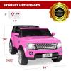 imageBest Choice Products 12V 37 MPH 2Seater Licensed Land Rover Ride On Car Toy wParent Remote Control MP3 Player  WhitePink