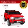 imageBest Choice Products 12V 37 MPH 2Seater Licensed Land Rover Ride On Car Toy wParent Remote Control MP3 Player  WhiteRed
