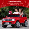 imageBest Choice Products 12V 37 MPH 2Seater Licensed Land Rover Ride On Car Toy wParent Remote Control MP3 Player  WhiteRed