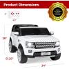 imageBest Choice Products 12V 37 MPH 2Seater Licensed Land Rover Ride On Car Toy wParent Remote Control MP3 Player  WhiteWhite