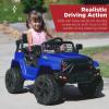 imageBest Choice Products 12V Kids Ride On Truck Car wParent Remote Control Spring Suspension LED Lights AUX Port  PinkBlue