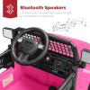 imageBest Choice Products 12V Kids Ride On Truck Car wParent Remote Control Spring Suspension LED Lights AUX Port  PinkHot Pink