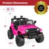 imageBest Choice Products 12V Kids Ride On Truck Car wParent Remote Control Spring Suspension LED Lights AUX Port  PinkHot Pink