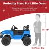 imageBest Choice Products 12V Kids Ride On Truck Car wParent Remote Control Spring Suspension LED Lights AUX Port  PinkLight Blue