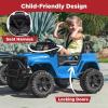 imageBest Choice Products 12V Kids Ride On Truck Car wParent Remote Control Spring Suspension LED Lights AUX Port  PinkLight Blue