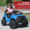 imageBest Choice Products 12V Kids Ride On Truck Car wParent Remote Control Spring Suspension LED Lights AUX Port  PinkLight Blue