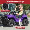 imageBest Choice Products 12V Kids Ride On Truck Car wParent Remote Control Spring Suspension LED Lights AUX Port  PinkPurple