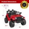 imageBest Choice Products 12V Kids Ride On Truck Car wParent Remote Control Spring Suspension LED Lights AUX Port  PinkRed