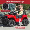 imageBest Choice Products 12V Kids Ride On Truck Car wParent Remote Control Spring Suspension LED Lights AUX Port  PinkRed