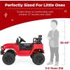 imageBest Choice Products 12V Kids Ride On Truck Car wParent Remote Control Spring Suspension LED Lights AUX Port  PinkRed