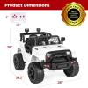 imageBest Choice Products 12V Kids Ride On Truck Car wParent Remote Control Spring Suspension LED Lights AUX Port  PinkWhite