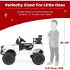 imageBest Choice Products 12V Kids Ride On Truck Car wParent Remote Control Spring Suspension LED Lights AUX Port  PinkWhite
