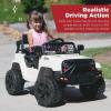 imageBest Choice Products 12V Kids Ride On Truck Car wParent Remote Control Spring Suspension LED Lights AUX Port  PinkWhite
