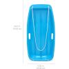 imageBest Choice Products 35in Kids Plastic Toboggan Snow Sled wPull Rope 2 HandlesIce Blue