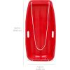 imageBest Choice Products 35in Kids Plastic Toboggan Snow Sled wPull Rope 2 HandlesRed