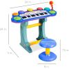 imageBest Choice Products 37Key Kids Electronic Musical Instrument Piano Learning Toy Keyboard w Multiple Sounds Lights Microphone Stool  PinkBlue