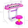 imageBest Choice Products 37Key Kids Electronic Musical Instrument Piano Learning Toy Keyboard w Multiple Sounds Lights Microphone Stool  PinkPink