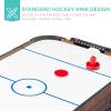imageBest Choice Products 40in Portable Tabletop Air Hockey Arcade Table for Game Room w 100V Motor Electric Fan 2 Strikers 2 PucksWalnut
