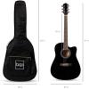 imageBest Choice Products 41in Beginner Acoustic Guitar Full Size All Wood Cutaway Guitar Starter Set wCase Strap Capo Strings Picks  BlackBlack