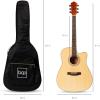 imageBest Choice Products 41in Beginner Acoustic Guitar Full Size All Wood Cutaway Guitar Starter Set wCase Strap Capo Strings Picks  BlackNatural
