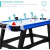 imageBest Choice Products 58in MidSize Arcade Style Air Hockey Table for Game Room Home Office w 2 Pucks 2 Pushers Digital LED Score Board Powerful 12V Motor Carrying Bag
