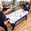imageBest Choice Products 58in MidSize Arcade Style Air Hockey Table for Game Room Home Office w 2 Pucks 2 Pushers Digital LED Score Board Powerful 12V Motor Carrying Bag