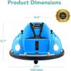 imageBest Choice Products 6V Electric Kids Ride On Bumpin Bumper Car 15  6 Years Old Parent Remote Control 360 Degree Spin Lights Sounds  PinkLight Blue