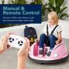 imageBest Choice Products 6V Electric Kids Ride On Bumpin Bumper Car 15  6 Years Old Parent Remote Control 360 Degree Spin Lights Sounds  PinkLight Blue
