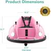 imageBest Choice Products 6V Electric Kids Ride On Bumpin Bumper Car 15  6 Years Old Parent Remote Control 360 Degree Spin Lights Sounds  PinkPink