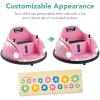 imageBest Choice Products 6V Electric Kids Ride On Bumpin Bumper Car 15  6 Years Old Parent Remote Control 360 Degree Spin Lights Sounds  PinkPink