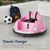 imageBest Choice Products 6V Electric Kids Ride On Bumpin Bumper Car 15  6 Years Old Parent Remote Control 360 Degree Spin Lights Sounds  PinkRed