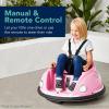 imageBest Choice Products 6V Electric Kids Ride On Bumpin Bumper Car 15  6 Years Old Parent Remote Control 360 Degree Spin Lights Sounds  PinkRed