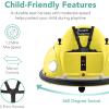 imageBest Choice Products 6V Electric Kids Ride On Bumpin Bumper Car 15  6 Years Old Parent Remote Control 360 Degree Spin Lights Sounds  PinkYellow