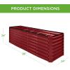 imageBest Choice Products 6x3x2ft Outdoor Metal Raised Garden Bed Deep Root Box Planter for Vegetables Flowers Herbs and Succulents w 269 Gallon Capacity  Peacock BlueRoyal Red