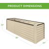 imageBest Choice Products 6x3x2ft Outdoor Metal Raised Garden Bed Deep Root Box Planter for Vegetables Flowers Herbs and Succulents w 269 Gallon Capacity  Peacock BlueBeige