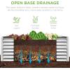 imageBest Choice Products 6x3x2ft Outdoor Metal Raised Garden Bed Deep Root Box Planter for Vegetables Flowers Herbs and Succulents w 269 Gallon Capacity  Peacock BlueGalvanized