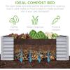 imageBest Choice Products 6x3x2ft Outdoor Metal Raised Garden Bed Deep Root Box Planter for Vegetables Flowers Herbs and Succulents w 269 Gallon Capacity  Peacock BlueMoonlight Gray