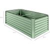 imageBest Choice Products 6x3x2ft Outdoor Metal Raised Garden Bed Deep Root Box Planter for Vegetables Flowers Herbs and Succulents w 269 Gallon Capacity  Peacock BlueSage Green