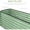 imageBest Choice Products 6x3x2ft Outdoor Metal Raised Garden Bed Deep Root Box Planter for Vegetables Flowers Herbs and Succulents w 269 Gallon Capacity  Peacock BlueSage Green