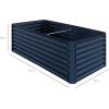 imageBest Choice Products 6x3x2ft Outdoor Metal Raised Garden Bed Deep Root Box Planter for Vegetables Flowers Herbs and Succulents w 269 Gallon Capacity  Peacock BlueNavy