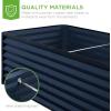 imageBest Choice Products 6x3x2ft Outdoor Metal Raised Garden Bed Deep Root Box Planter for Vegetables Flowers Herbs and Succulents w 269 Gallon Capacity  Peacock BlueNavy