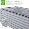 imageBest Choice Products 6x3x2ft Outdoor Metal Raised Garden Bed Deep Root Box Planter for Vegetables Flowers Herbs and Succulents w 269 Gallon Capacity  Peacock BlueMoonlight Gray
