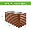 imageBest Choice Products 6x3x2ft Outdoor Metal Raised Garden Bed Deep Root Box Planter for Vegetables Flowers Herbs and Succulents w 269 Gallon Capacity  Peacock BlueWood Grain