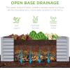 imageBest Choice Products 6x3x2ft Outdoor Metal Raised Garden Bed Deep Root Box Planter for Vegetables Flowers Herbs and Succulents w 269 Gallon Capacity  Peacock BlueMoonlight Gray